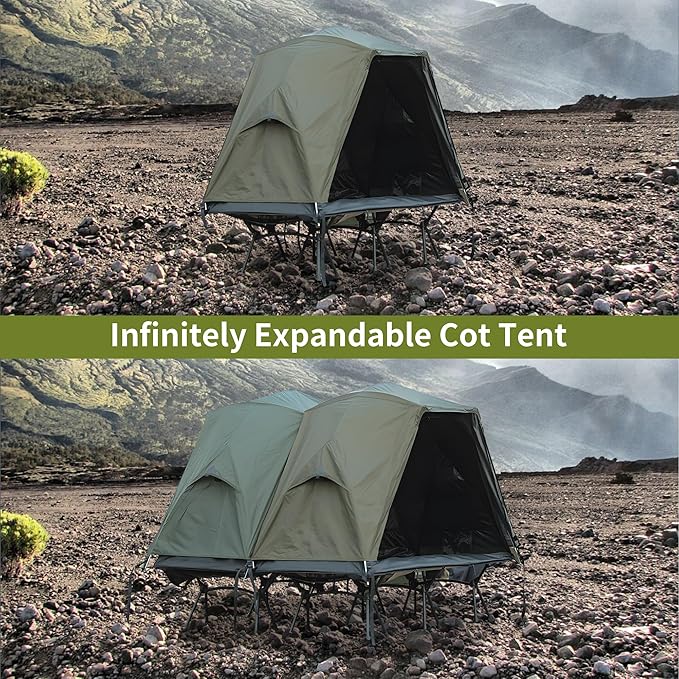 TENPLAY 1-Person Cot Tent FlysheetMust be Used with Matching Inner Tent LightweightWaterproof Sun ProtectionNylon Easy SetupExpandable Rainfly for Camping Hiking Backpacking Picnics