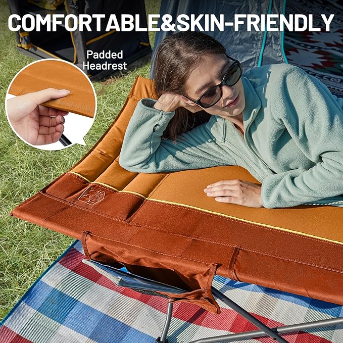 TIMBER RIDGE Extra Wide Heavy Duty Camping Cot for Adult Easy Set Up Oversized Sleeping Cot with Carry Bag for Camping Travel and Outdoors Support up to 450lbs