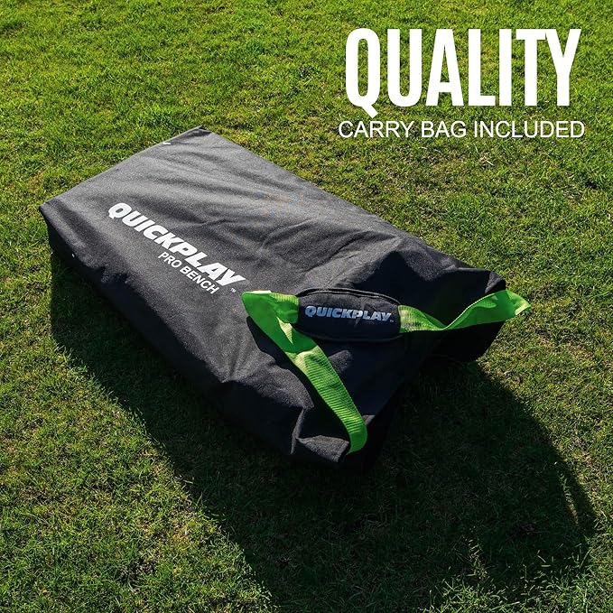 QUICKPLAY PRO Portable Folding Soccer Team Bench with Canopy Shelter | Heavy-Duty Fast Set-Up Weatherproof Sideline Seating | 4 6 and 9 Seat Options for Sports Camping &amp Outdoor Activities