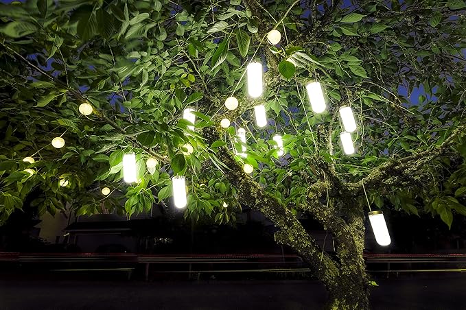 Britta Products Hanging Solar Garden Tree Light - Waterproof Solar Lights Solar Tree Lighting - Set of Two (2) Lights