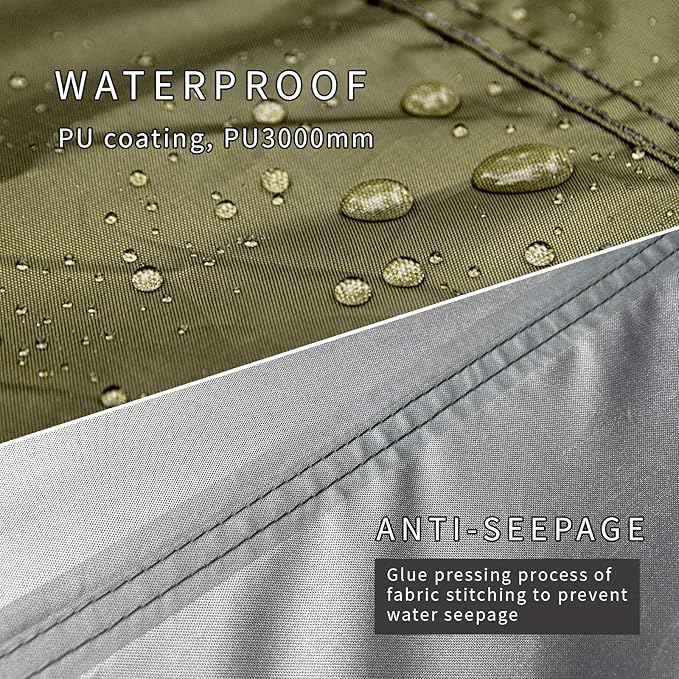 Unigear Hexagon Hammock Rain Fly15x14FT/12x10FT Multifunctional Waterproof Camping TarpLightweight and Compact Tent Tarp for Backpacking Hiking Traveling