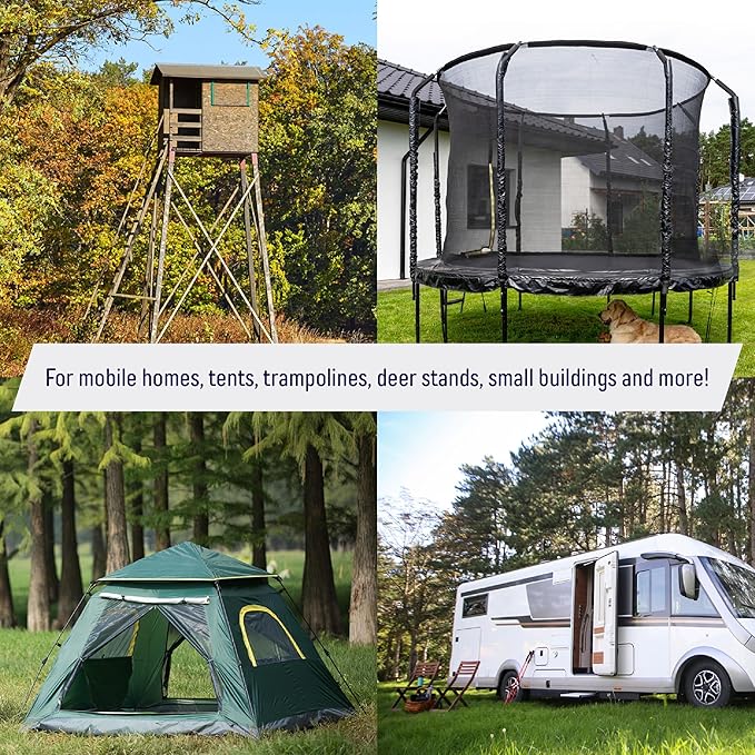 3/4 x 30 Mobile Home Double Disk Earth Auger Anchor Heavy Duty Steel - RV Camping Tents Trampolines Deer Stands (8 Pack)