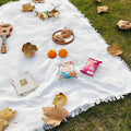 Outdoor Picnic Blanket Sandproof - Portable Lightweight Blanket T-Grid Picnic Mat for Beach Camping Park Lawn Concert &amp Wedding Photoshoot Indoor Bohemian Decor Machine Washable