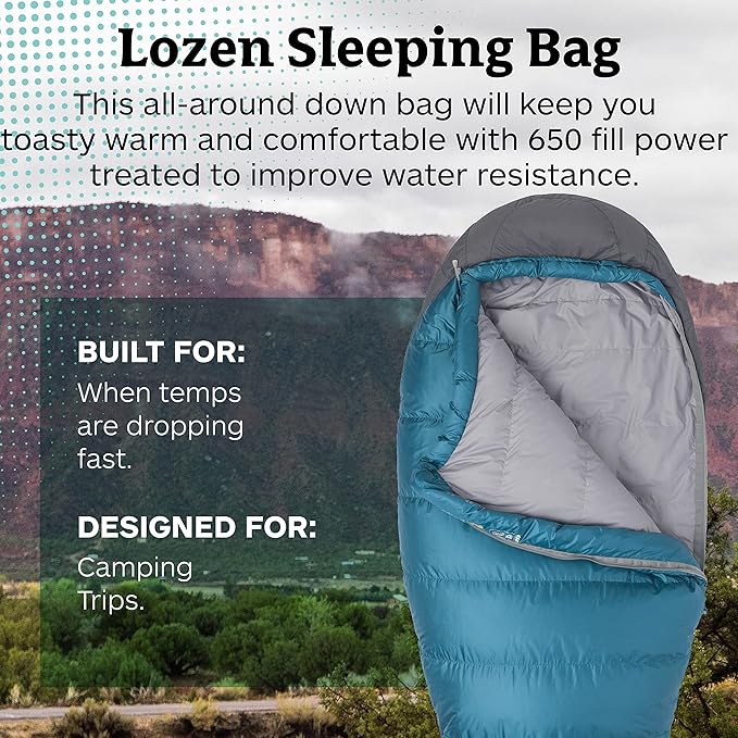 MARMOT Women's Lozen 30° Sleeping Bag 650 Fill Down for Camping &amp Backpacking
