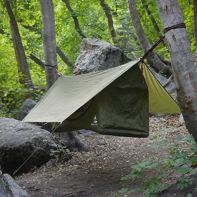 Haven Tents Lay Flat Hammock Tent - Waterproof Camping Hammock with Mosquito Net Insulated Pad and Rainfly - Haven Tent Haven XL Haven Safari
