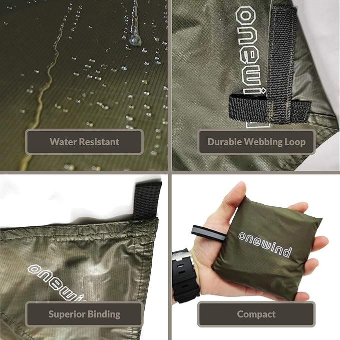 Onewind Tent Footprint 4000mm Waterproof Rate PU Coating 98 *55 Ultralight Camping Tarp Tent Floor Ground Sheet with Carry Bag for Backpacking Hiking Camping Picnic Ground