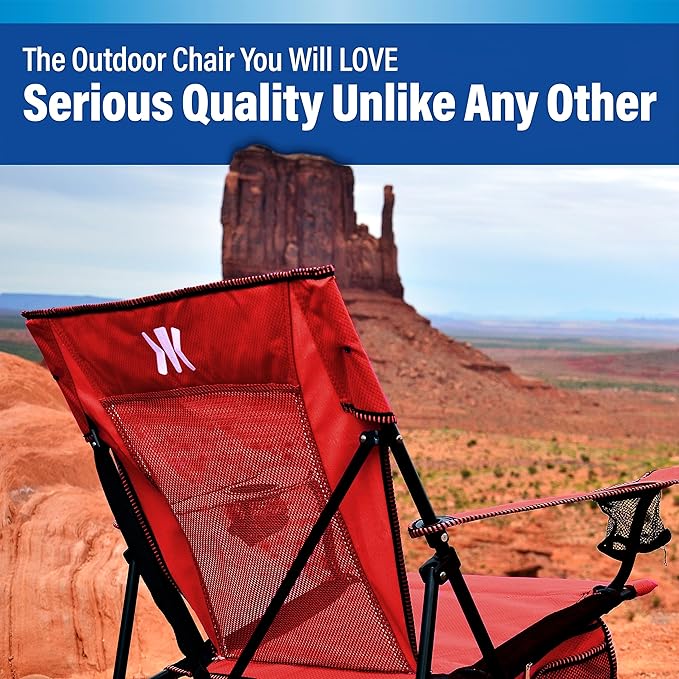 Kijaro Dual Lock Portable Camping Chairs - Versatile Folding Chair Sports Chair Outdoor Chair &amp Lawn Chair - Dual Lock Feature Red Rock Canyon