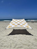 Neso Grande Portable Beach Tent Sun Shelter - Lightweight Beach Shade Canopy - Easy Setup for Family Outings - Patented Reinforced Corners - UPF 50+ Sun Protection - 7ft Tall 9 x 9ft
