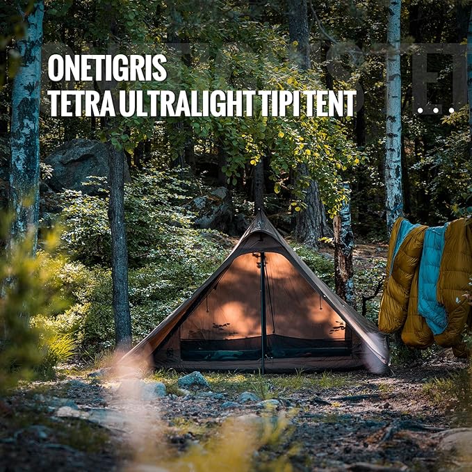 OneTigris Tetra Ultralight Tent Upgraded 1-2 Person Waterproof 3 Season Ideal for Camping Hiking Trekking Backpacking Bushcraft