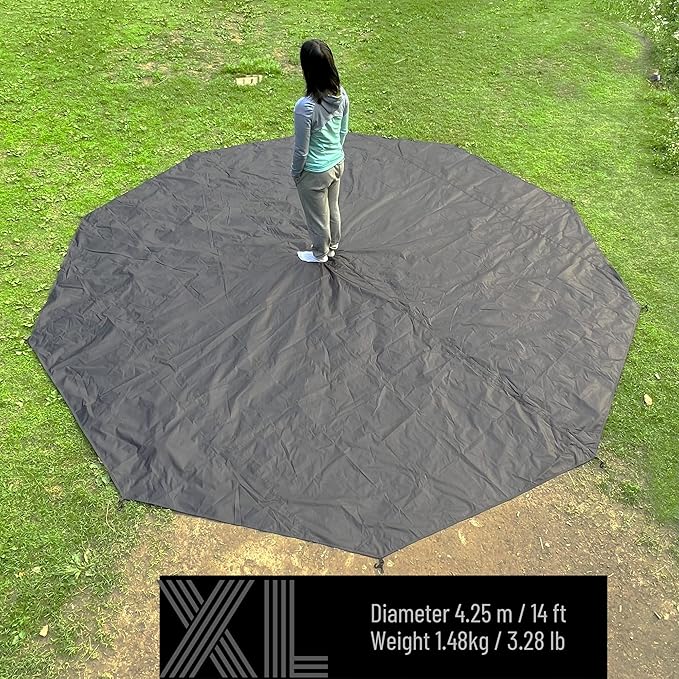 Preself Full Footprint for Tipi Hot Tent T3 XL Ground Sheet Mat Tent Floor Waterproof Camping Tarp
