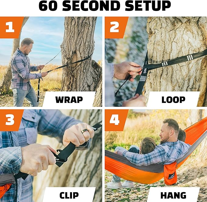 MalloMe Camping Hammock for Adults &amp Kids - Portable Hammocks for Outside - Hamacas para Adultos Outdoor Single &amp Double Two 2 Person Hammock - Hamaca/Hamacs/Amacas Heavy Duty Tree Travel Hamo