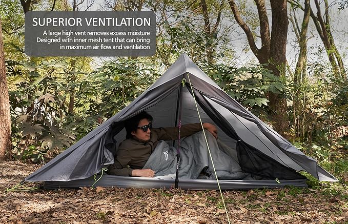 Altair One Ultralight Trekking Pole Backpacking Tent Waterproof SIL Nylon Double Wall 3 Season 1 Person Shelter for Backpacking Hiking Camping Trekking Bushcraft
