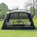 Screen House Room 11x11 Ft Mesh Net Tent Canopy Shelter Gazebo Easy Setup &amp Waterproof &amp Sunshade Suitable for Camping Trip Backyard Beach Picnic
