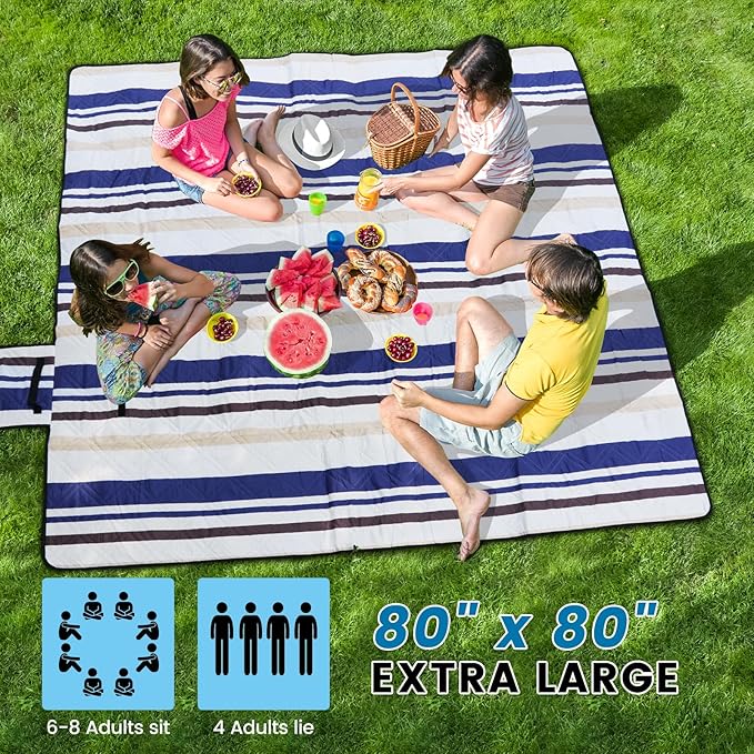 sapsisel Outdoor Blanket Picnic Blankets for Camping Beach Grass Lawn