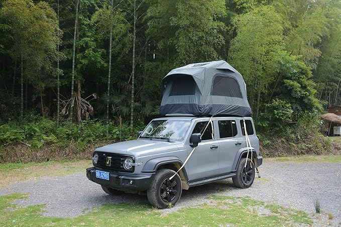 Inflatable SUV Roof Tent: 2-Person Waterproof Camping Shelter with Air-Beam Mattress - 300D Oxford Fabric &amp Aluminum Base for Outdoor Adventures - Easy Setup Under 5 Mins