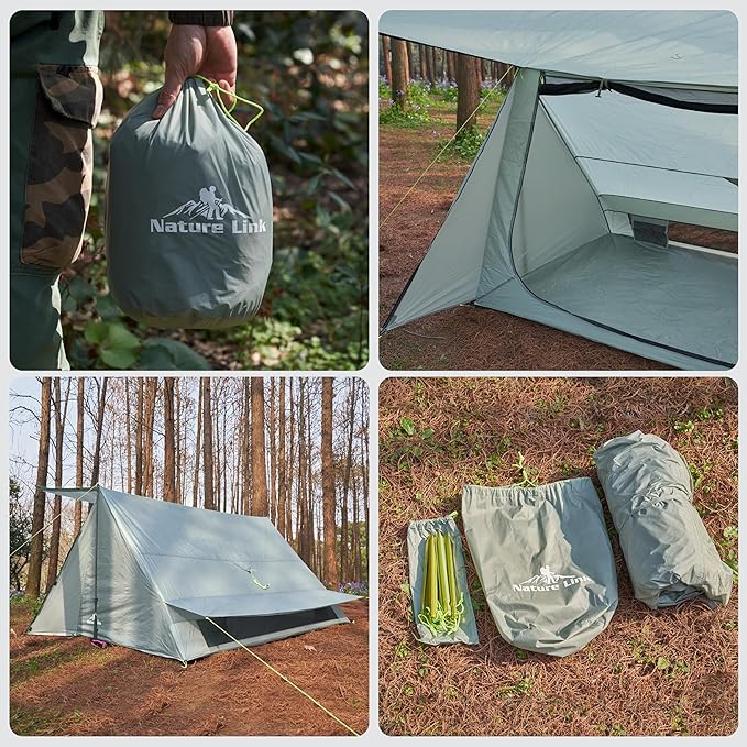 Sirius Two Ultralight Backpacking Tent 2 Person Trekking Pole Waterproof Compact Single Wall Bushcraft Shelter for Camping Hiking Kayaking
