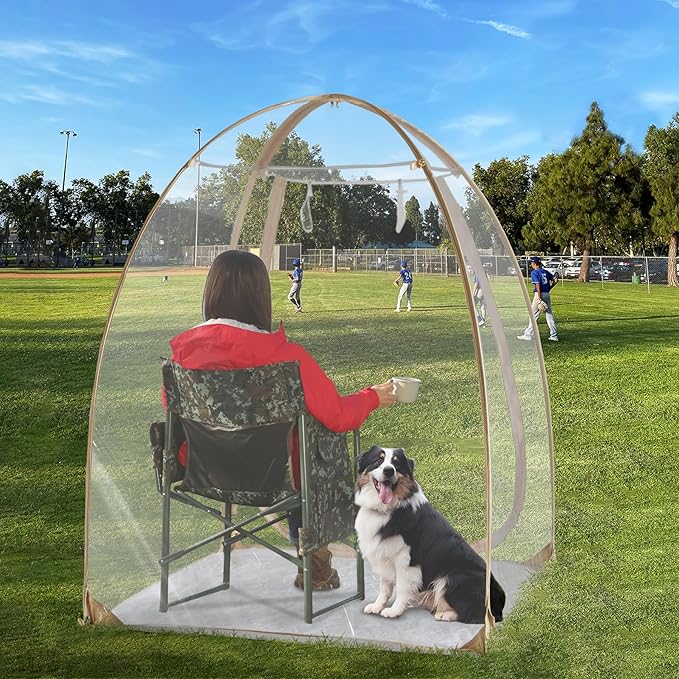 EighteenTek® Pod All Weather Sports Tent with Attached Floor Instant Outdoor Bubble Tent Rainproof Camping Sun Shelter for Sports Events Camping Fishing Cheering 50 X 50 X 64H