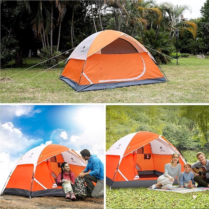 CAMEL CROWN Tents for Camping 2/3/4/5 Person Camping Dome Tent WaterproofSpacious Lightweight Portable Backpacking Tent for Outdoor Camping/Hiking