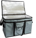 Large Insulated Collapsible Cooler for Hot or Cold Food. Thermal Picnic Lunch Pizza Bag Frozen Food Shopping Tote