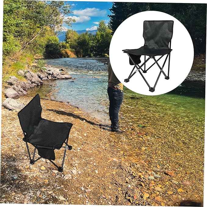 1pc Portable Lightweight Folding Chair for Outdoor Activities Compact Garden and Camping Stool Space-Saving Design for Fishing and Hiking and Comfortable Seating