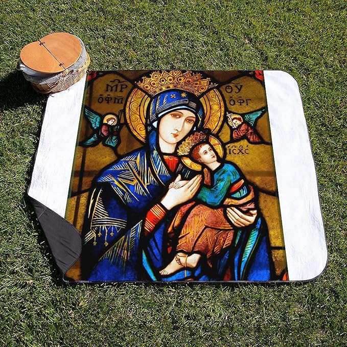 CafePress Our Lady of Perpetual Help 50 x 60 Water-Resistant Outdoor Blanket