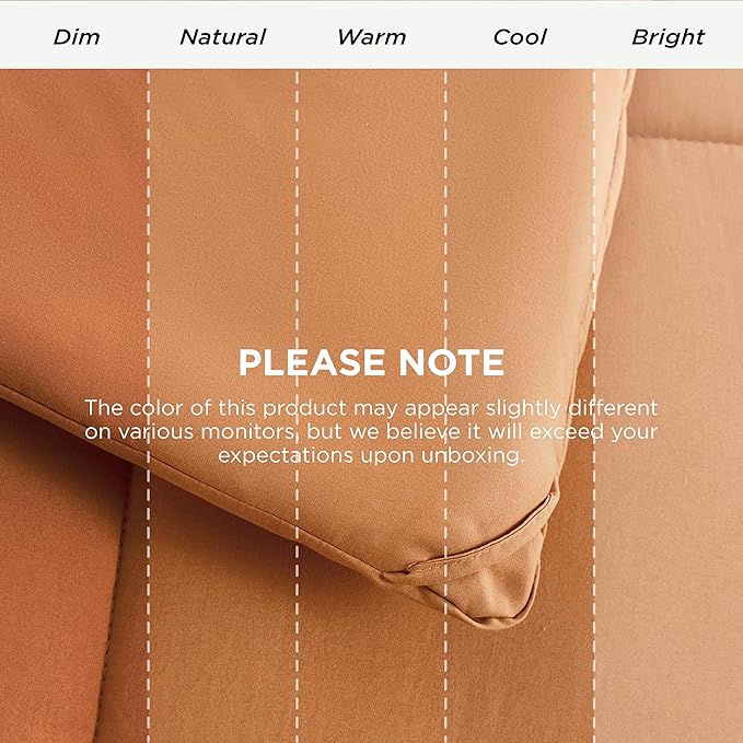 Bedsure Comforter Duvet Insert - Quilted Comforters Twin XL Size All Season Duvet GentleSoft Down Alternative Bedding with 8 Tabs Gifts for Women/Men Burnt Orange Twin XL 92 x 68 Inches