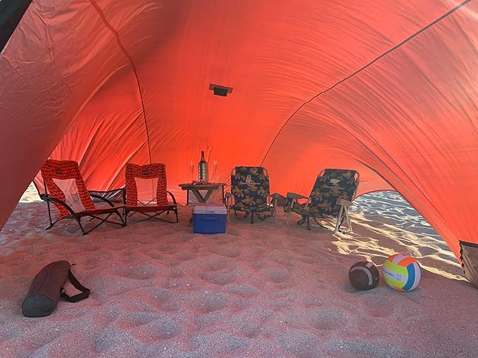 Beach Bubble Sport Edition The Ultimate Private Wind Supported Beach Cabana +50 UPF 4 Person Capacity