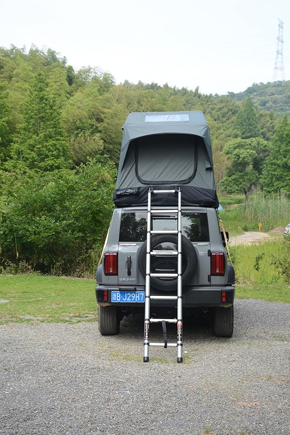 Inflatable SUV Roof Tent: 2-Person Waterproof Camping Shelter with Air-Beam Mattress - 300D Oxford Fabric &amp Aluminum Base for Outdoor Adventures - Easy Setup Under 5 Mins