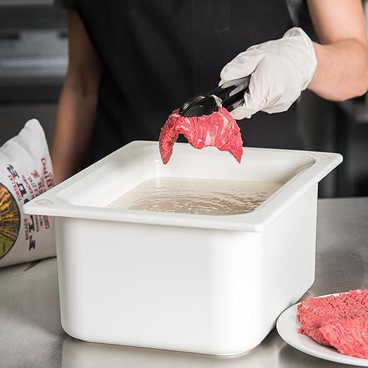 Carlisle FoodService Products CM110102 Coldmaster ABS Standard Half-Size Food Pan 6 quart Capacity 12.73 x 10.36 x 5.59 White