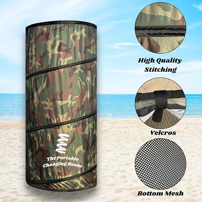 Portable Changing Room Pop Up Pod - Privacy Tent Dressing Room Tube or Portable Toilet Stall with Carry Bag for Camping Beach or Outdoor by The Portable Changing Room