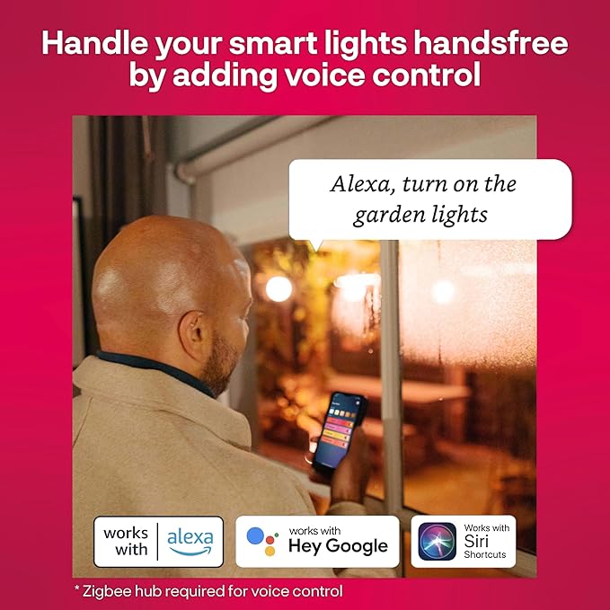 innr Smart Outdoor Lights Color Pathway Lights Works with Philips Hue* Alexa Hey Google SmartThings (Hub Required) Zigbee Outdoor Lights 3-Pack with Power Supply and RGBW Control Box OPL 130C
