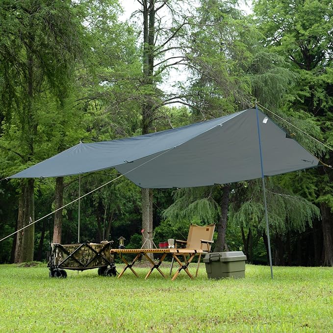 Free Soldier Waterproof Portable Tarp Multifunctional Outdoor Camping Traveling Awning Backpacking Tarp shelter Rain Tarp