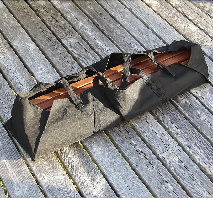 BYER OF MAINE - Pangean Roll Top Folding Wood Table Hardwood Portable Table for Bistro Deck or Camping Use Indoors or Outdoors