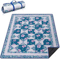 Extra Large Picnic Blankets Waterproof Foldable (60x 80) Beach Blanket Waterproof Sandproof3-Layer Thicking Mat Outdoor Packable Camping Blanket