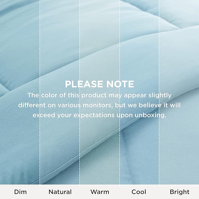Bedsure Comforter Duvet Insert - Quilted Comforters Oversize Queen All Season Duvet GentleSoft Down Alternative Bedding with 8 Tabs Gifts for Women/Men Light Spa Blue Oversize Queen 98x98Inches