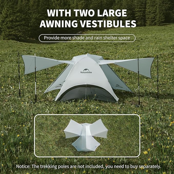 Naturehike Star River UL 2 Person Backpacking Tent Double Layer Waterproof Two Person Tents Lightweight Backpacking Cycling 2 Person Tent