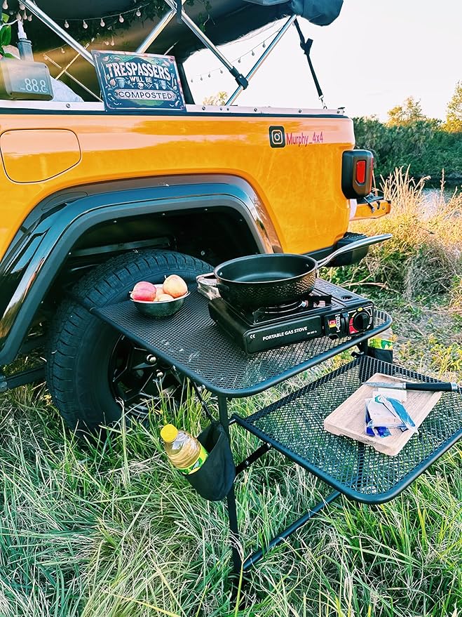 Nice C Tailgate Table Car Desk Aluminum Tailgate Table Car Camping Mounted Camping Tables Overlanding Gear Vehicle Tables Adjustable Height &amp Length Lightweight