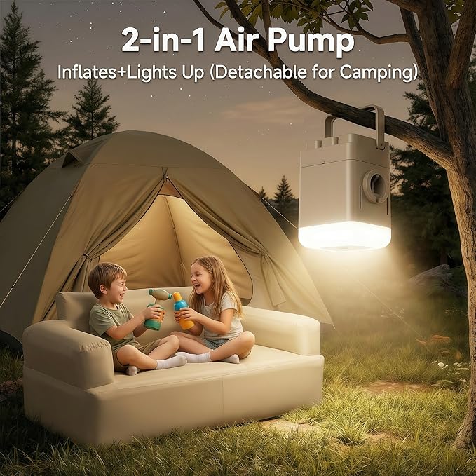 Outdoor Furniture Inflatable Couch for Camping with Built in PumpAutomatic Inflation Durable Luxury Blow Up Couch for Backyard Beach Travel Home UseInflatable SofaAir CouchesCouches