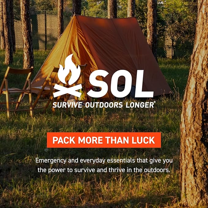 Survive Outdoors Longer 90% Emergency Bivvy - Comes with Survival Whistle &amp Tinder Paracord Drawstring - Add to Emergency Kit &amp Hiking Gear - Waterproof Windproof &amp Tear-Resistant