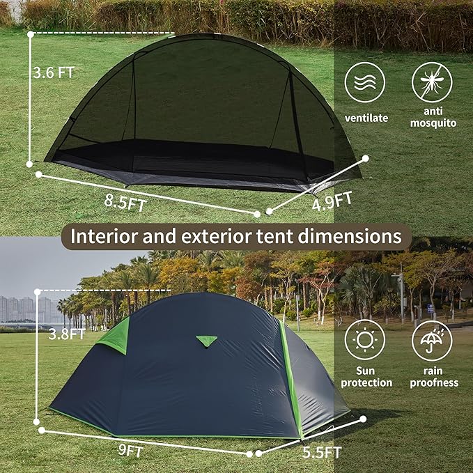 Backpacking Tents for Camping - Easy Set Up Tent Waterproof Light Weight Tent for One or Two Person Hiking Travling