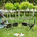 4-Piece Folding Outdoor Chair with Storage Bag Portable Chair for Indoor Outdoor Camping Picnics and FishingGreen