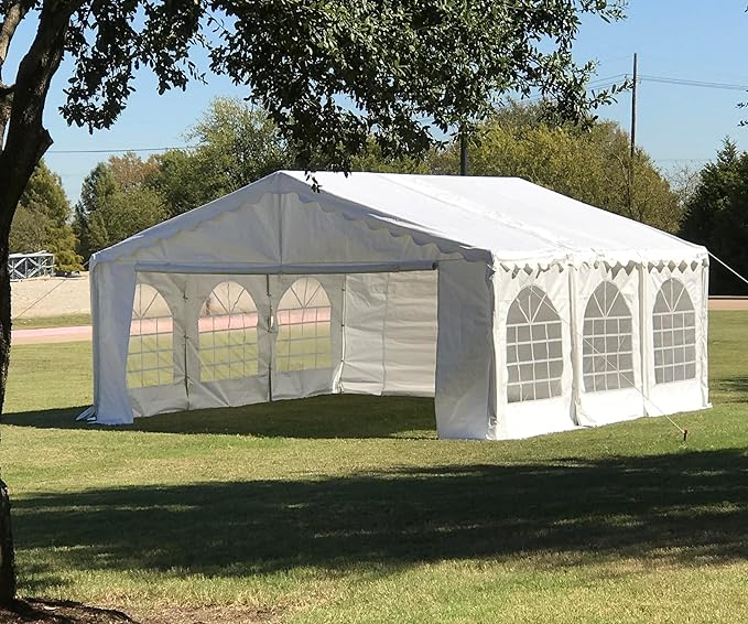DELTA 20'x16' Budget PE Party Tent Free 1 Long Bag + 1 Short Bag Tents for Partiescarpas para FiestasGalvanized Gazebo Wedding Tent Canopy Big Tents Carport Outdoor Event Shelter