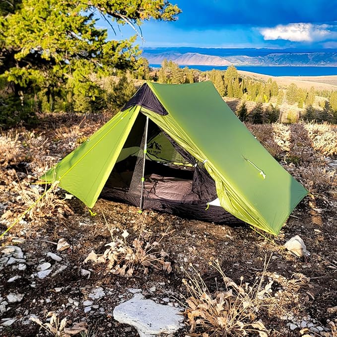 Night Cat Ultralight Tent 1 Person for Professional Backpacker Hiker 2 LBS Only Lanshan Backpacking Bivvy Ground Tent Heavy Rain Waterproof Trekking Pole Not Included