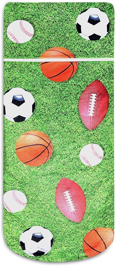 iscream 68 x 28 Faux Sherpa-Lined Silky Silky Fleece Zippered Sleeping Bag - All Sport