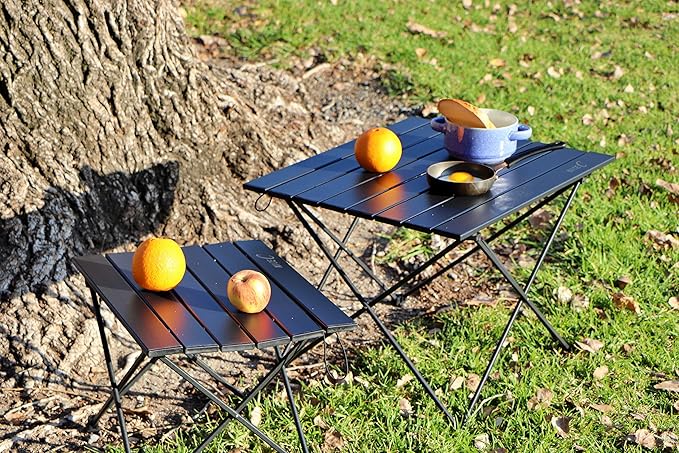 Nice C Camping Table Camp Table Folding Table Beach Table Roll up Foldable Collapsible Aluminum Ultralight Compact with Carry Bag for Outdoor Picnic Cooking Festival Indoor Office