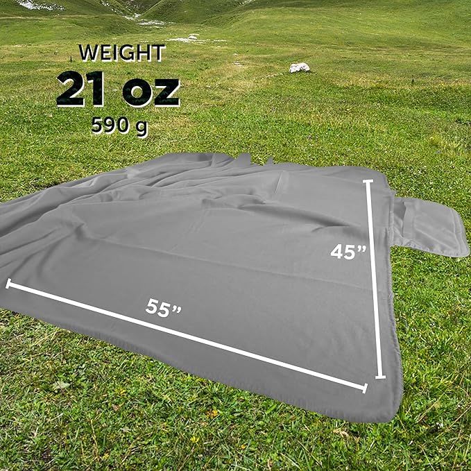 DISCOUNT PROMOS Custom Roll Up Picnic Blankets Set of 10/50/100 Personalized Bulk Pack Great for Camping Picnic Beach Sports Outdoor Activities - Grey