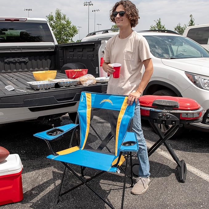 Kijaro Sports Fan Folding Chair 26 L x 35.5 W x 37 H Los Angeles Chargers