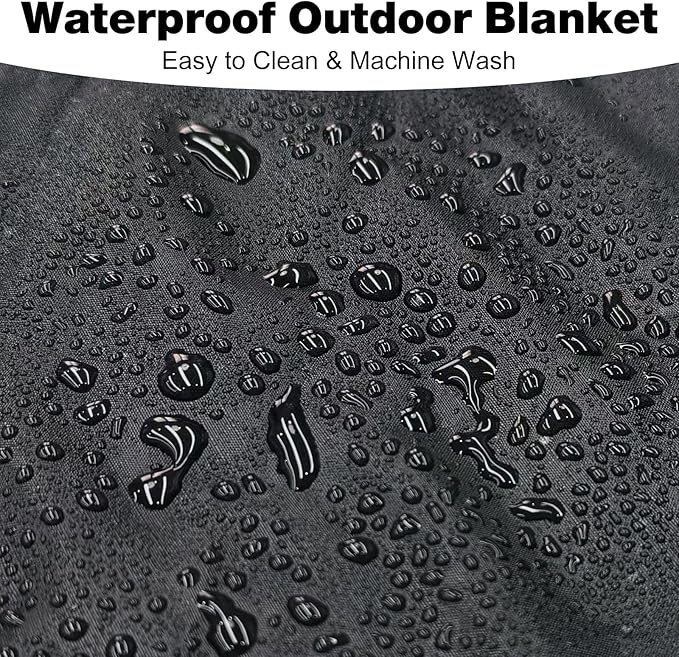 Outdoor Waterproof Camping Blanket Foldable Fleece Stadium Blanket for Outdoor Sports Event Camping Picnics