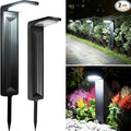 Cool White Solar Pathway Lights 2 Pack - Ultra Bright Waterproof Outdoor Solar Lights for Yard Walkway &amp Driveway - LED Landscape Path Lights - Energy Saving Solar Powered Lights