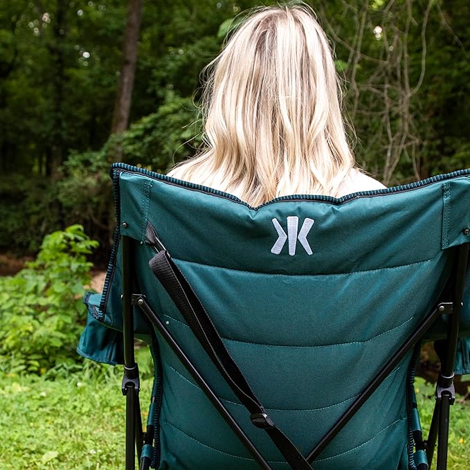 Kijaro Quilted Club Chair - Victoria Desert Orange